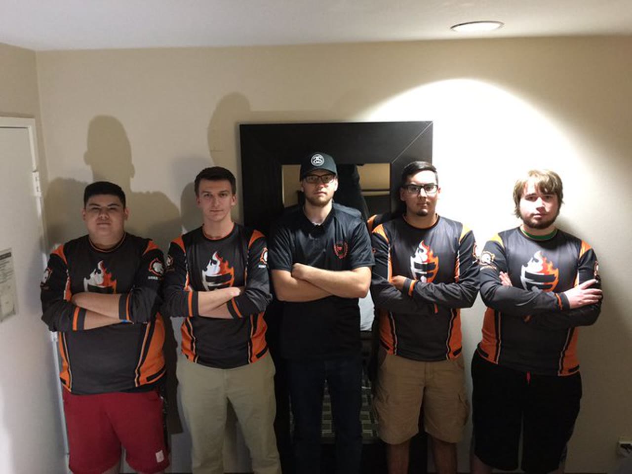 FURY Gaming’s founding lineup in team jerseys — left to right Shipping, CBALL, founder John Beecroft, Hanzo and Stevey